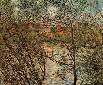  Primavera Pintura - Primavera a través de las ramas Claude Monet
